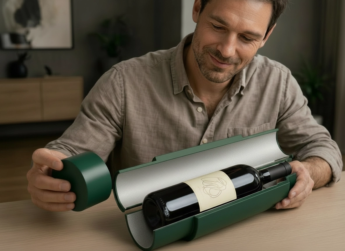 BITUB – Tubo de cartón elegante para botella de vino